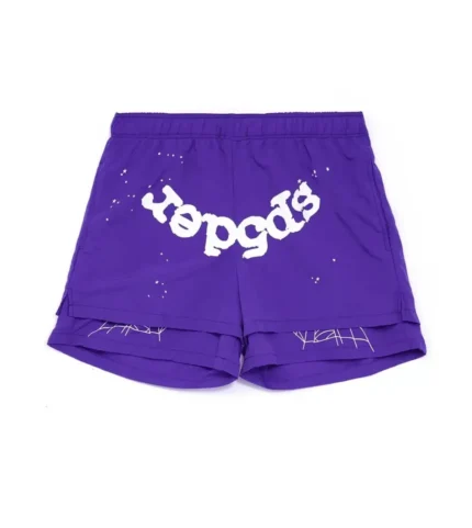 OG WEB SP5DER SHORTS PURPLE